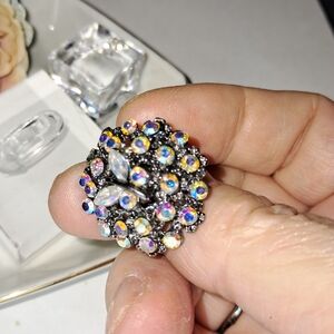 Vintage Multi-Stone Iridescent Cocktail Ring